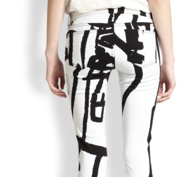 Rag & Bone Skinny Jeans in Abstract Robot - Picture 3 of 4